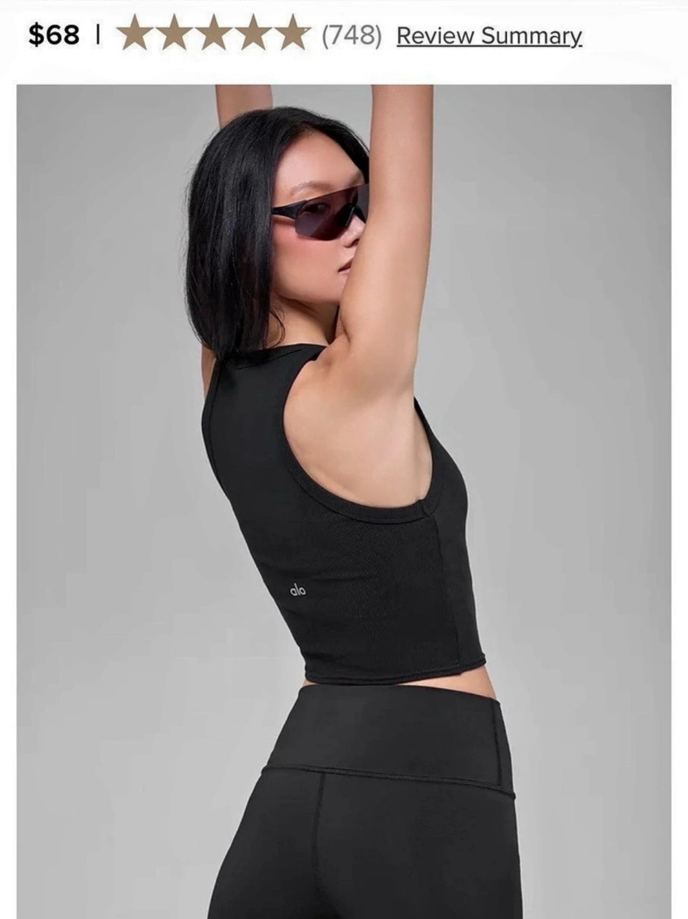 Alo Goddess Ribbed Go-To Tank Ribbed Tank - Picture 2 of 4